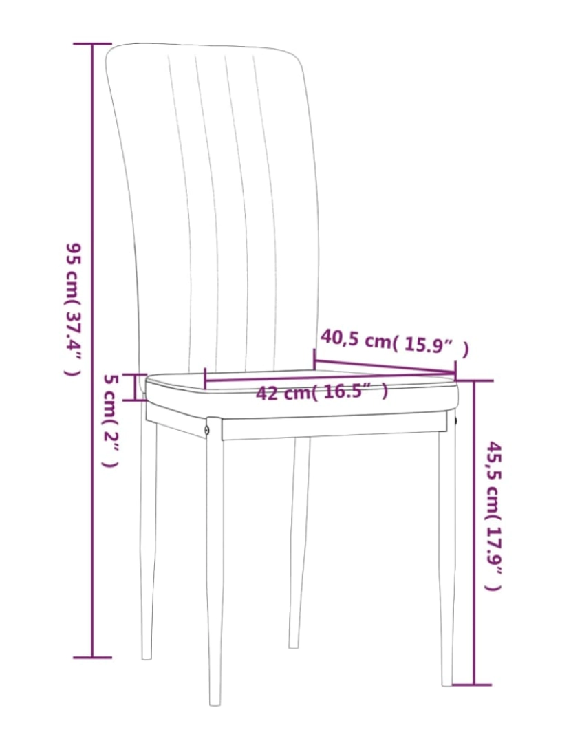 imagem de vidaXL Cadeiras de jantar 4 pcs veludo vermelho tinto10