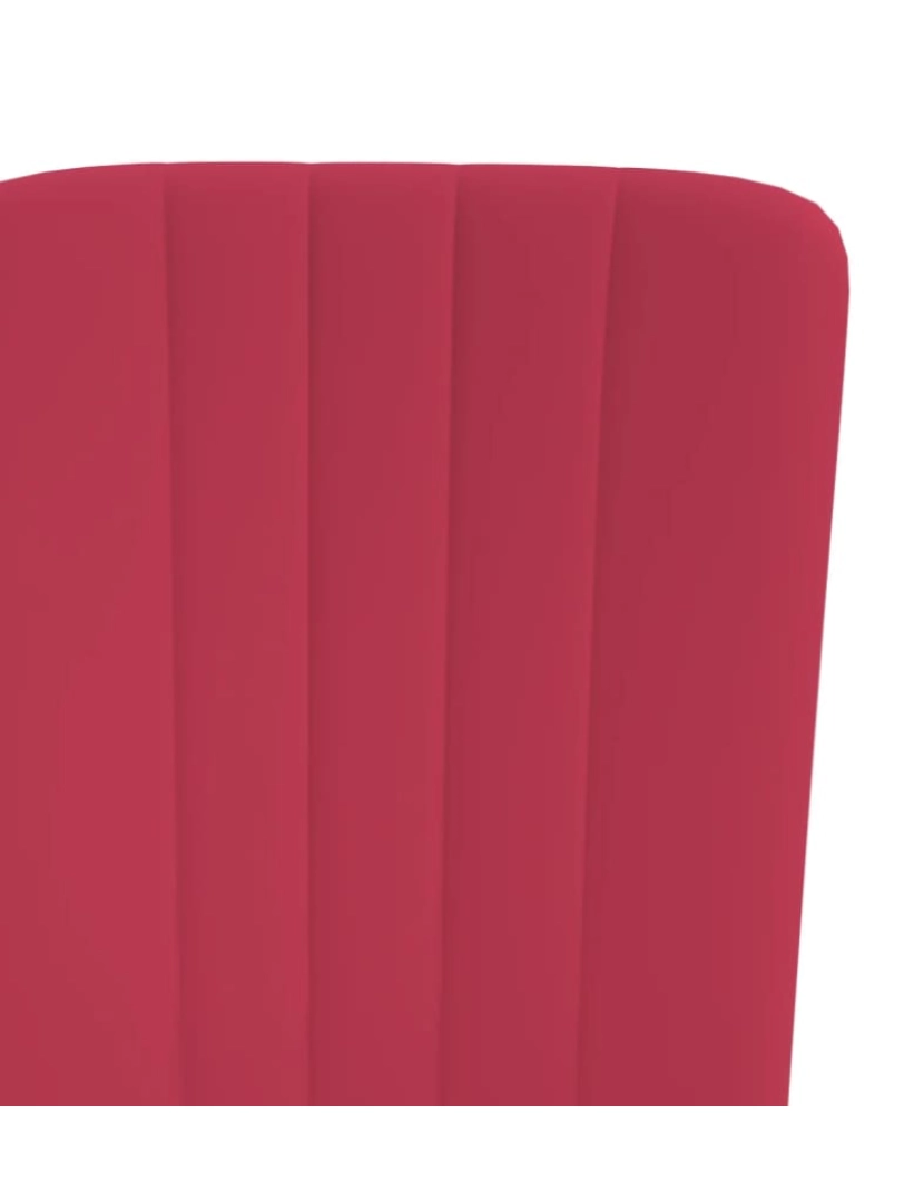 imagem de vidaXL Cadeiras de jantar 4 pcs veludo vermelho tinto8