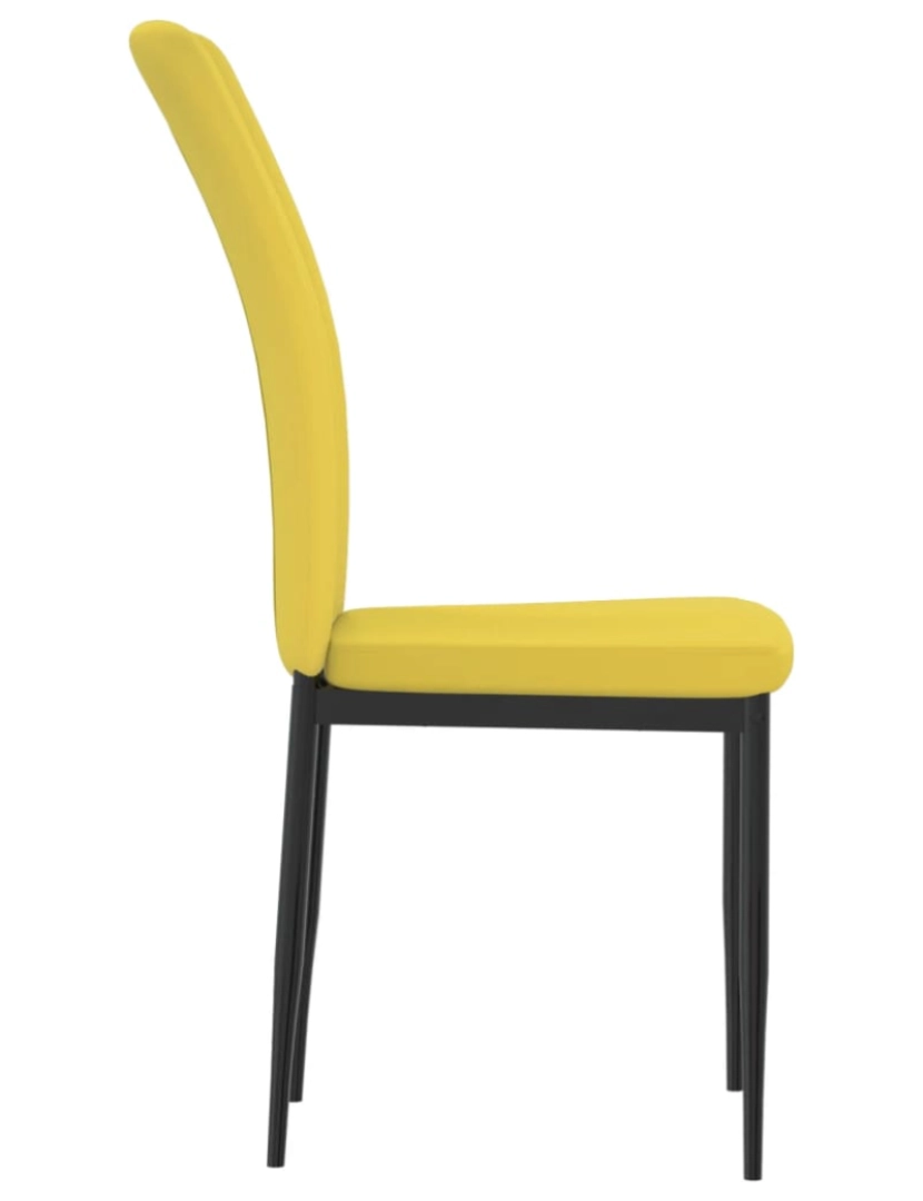 imagem de vidaXL Cadeiras de jantar 2 pcs veludo amarelo mostarda6