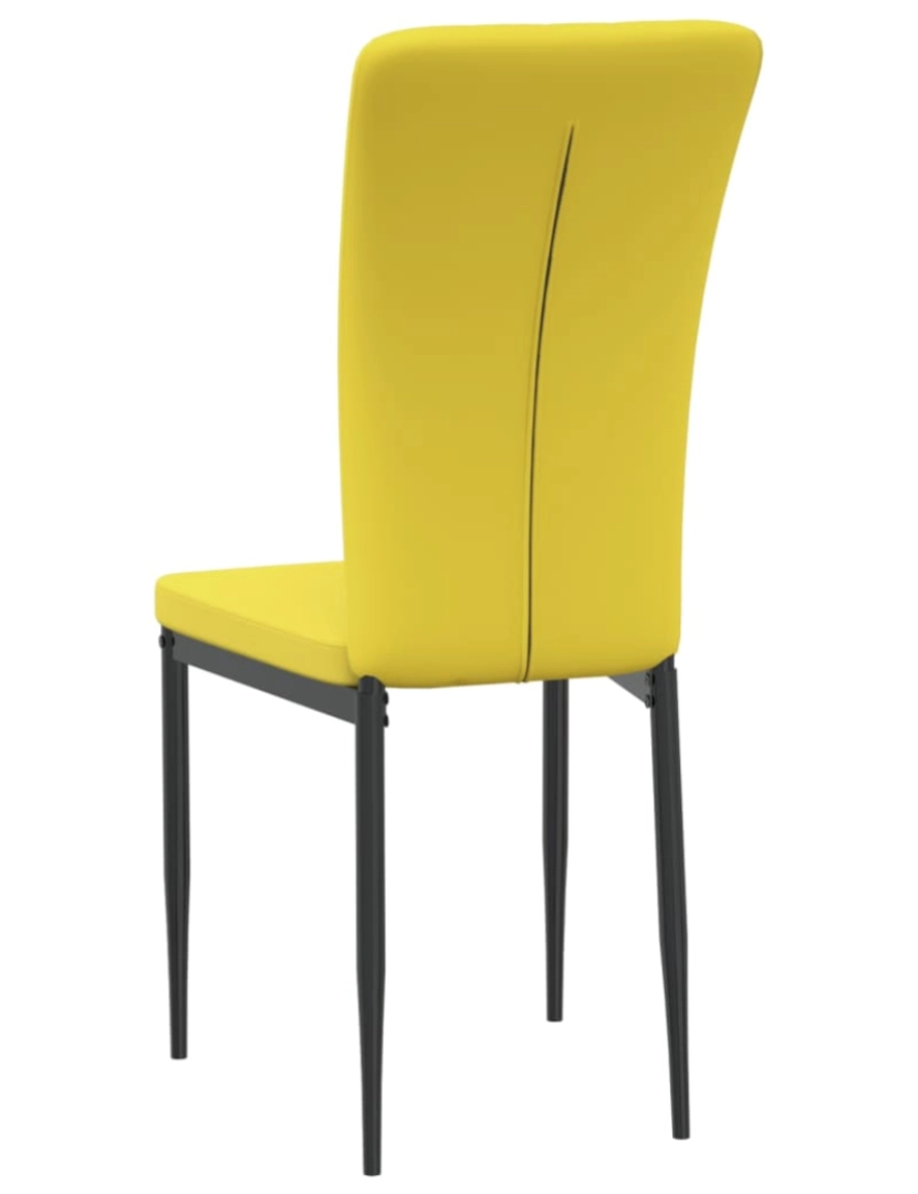 imagem de vidaXL Cadeiras de jantar 2 pcs veludo amarelo mostarda7