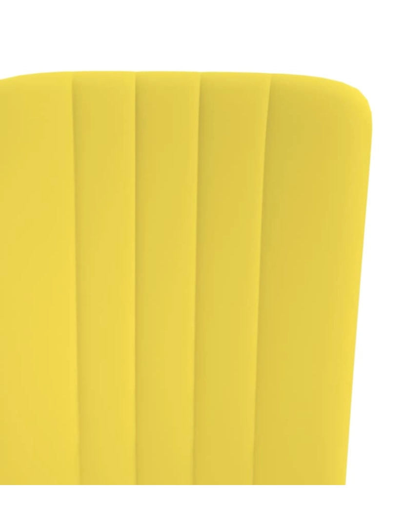 imagem de vidaXL Cadeiras de jantar 2 pcs veludo amarelo mostarda8