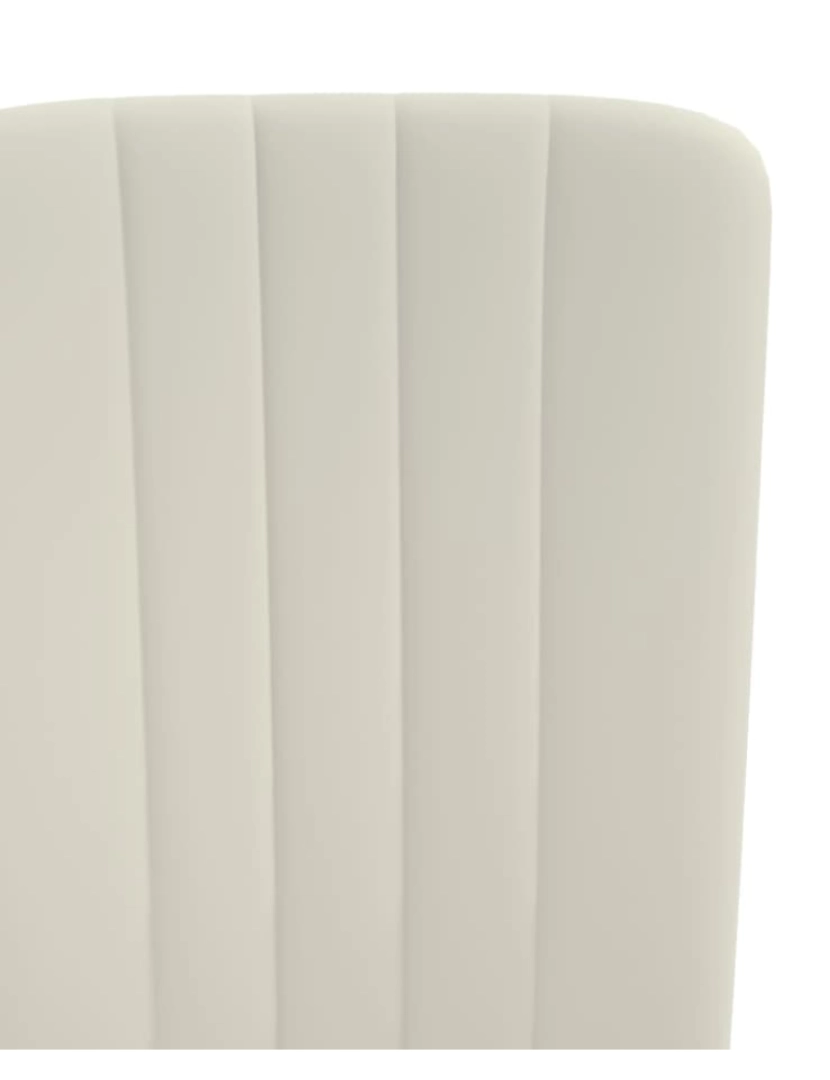 imagem de vidaXL Cadeiras de jantar 2 pcs veludo cor creme8