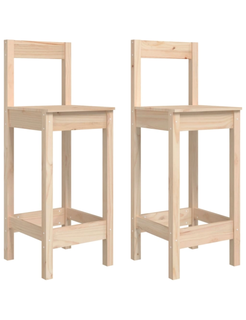 Vidaxl - vidaXL Cadeiras de bar 2 pcs 40x41,5x112 cm pinho maciço