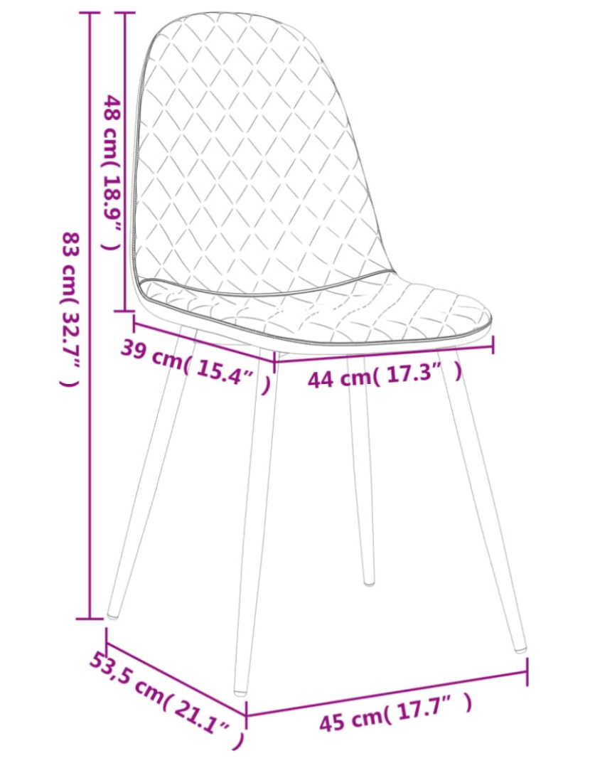 imagem de vidaXL Cadeiras de jantar 2 pcs veludo azul10