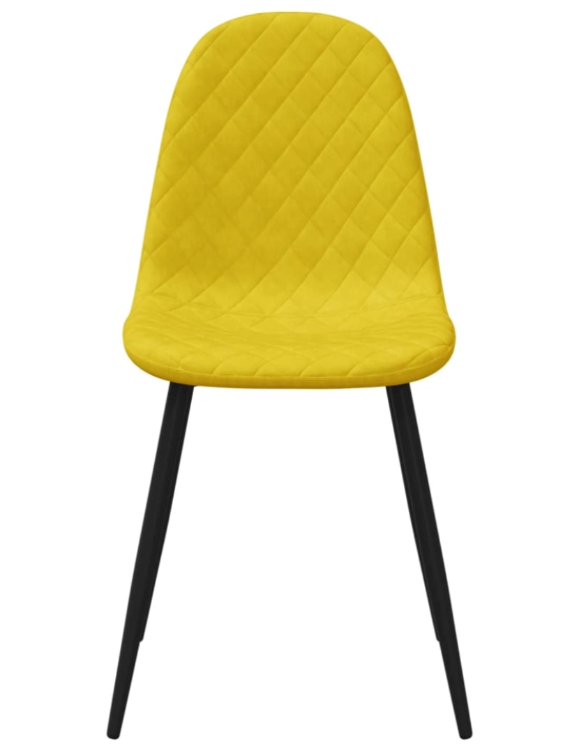 imagem de vidaXL Cadeiras de jantar 2 pcs veludo amarelo mostarda5