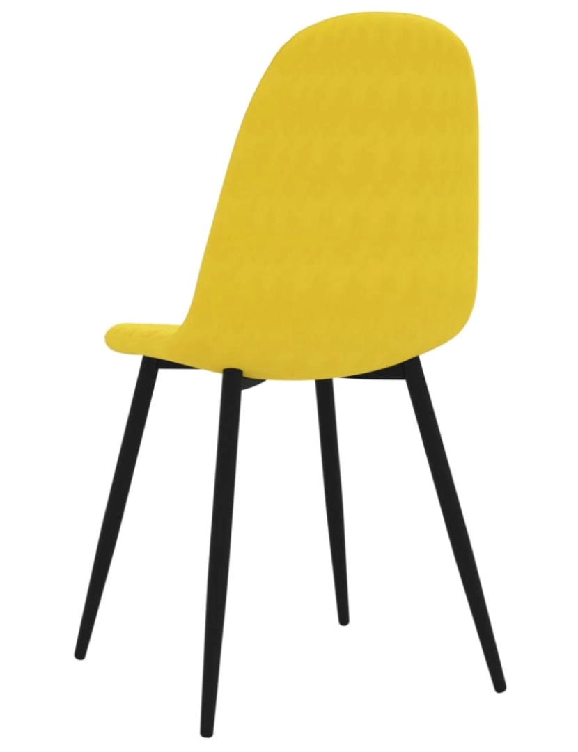 imagem de vidaXL Cadeiras de jantar 2 pcs veludo amarelo mostarda7