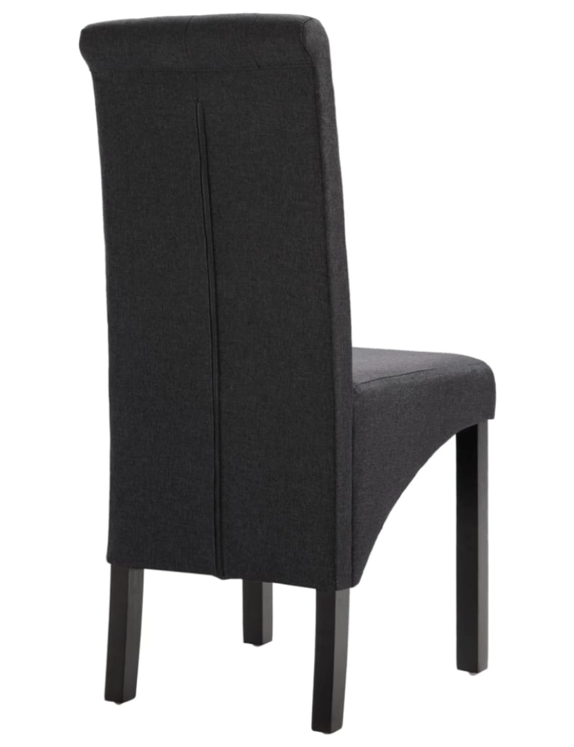 imagem de vidaXL Cadeiras de jantar 4 pcs tecido cinzento-escuro6