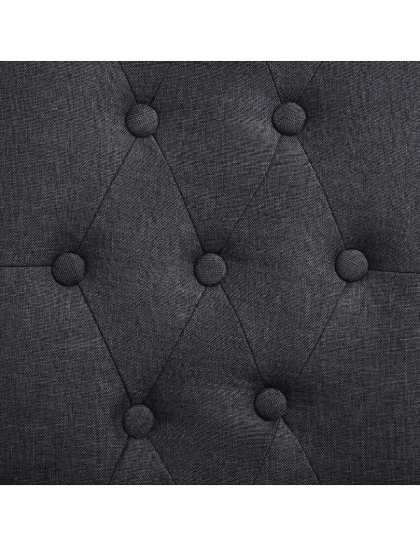 imagem de vidaXL Cadeiras de jantar 4 pcs tecido cinzento-escuro8