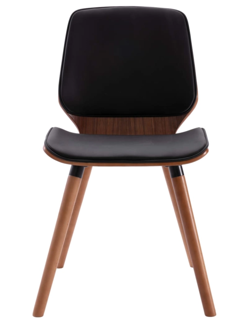 imagem de vidaXL Cadeiras de jantar 4 pcs couro artificial preto5