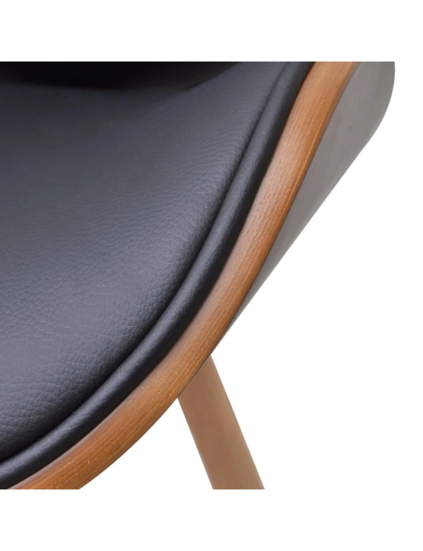 imagem de vidaXL Cadeiras de jantar 6 pcs madeira curvada e couro artificial6
