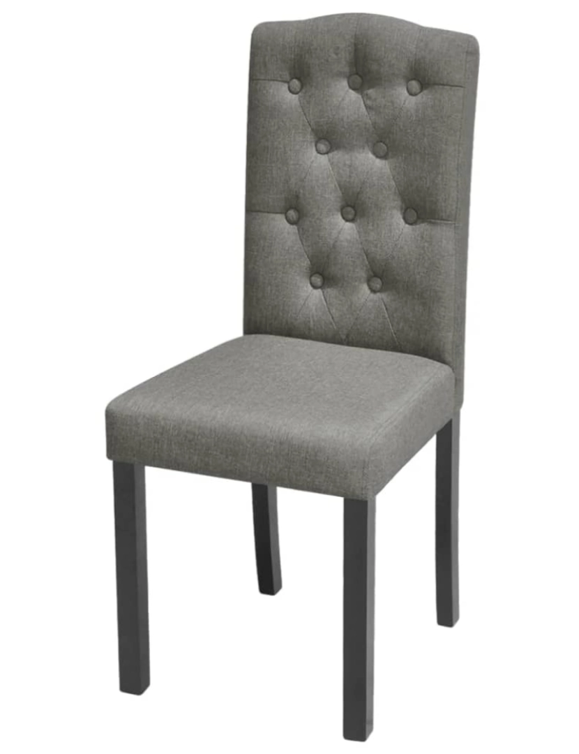 imagem de vidaXL Cadeiras de jantar 6 pcs tecido cinzento4