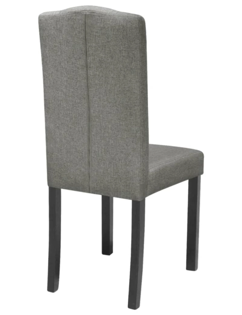 imagem de vidaXL Cadeiras de jantar 6 pcs tecido cinzento7