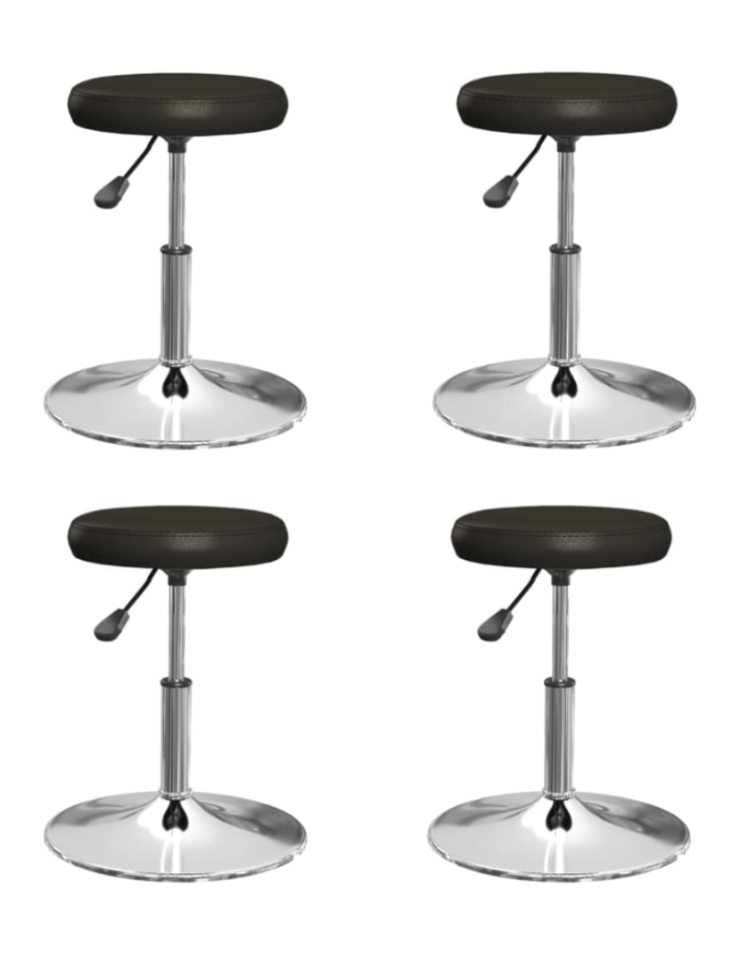 Vidaxl - vidaXL Cadeiras de jantar 4 pcs couro artificial preto