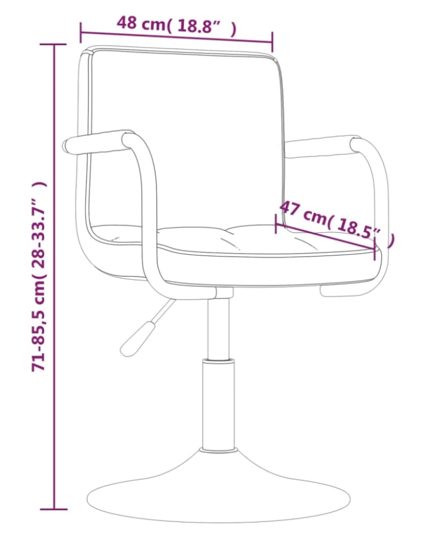 imagem de vidaXL Cadeiras de jantar giratórias 4 pcs veludo preto11