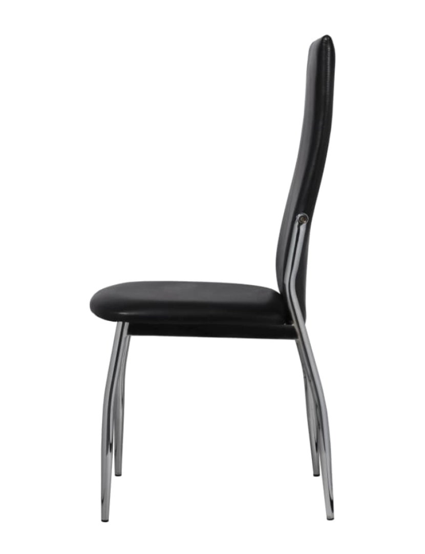 imagem de vidaXL Cadeiras de jantar 4 pcs couro artificial preto6