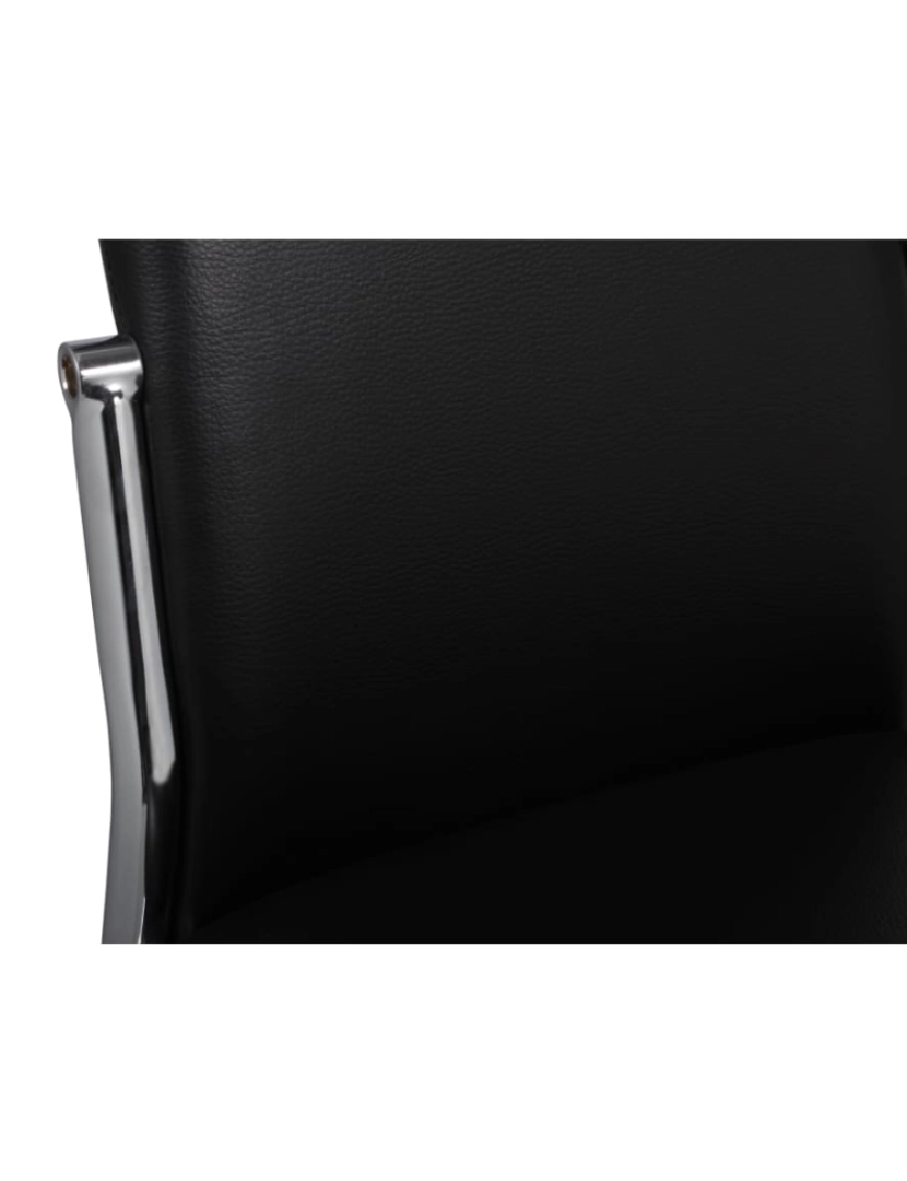 imagem de vidaXL Cadeiras de jantar 4 pcs couro artificial preto8