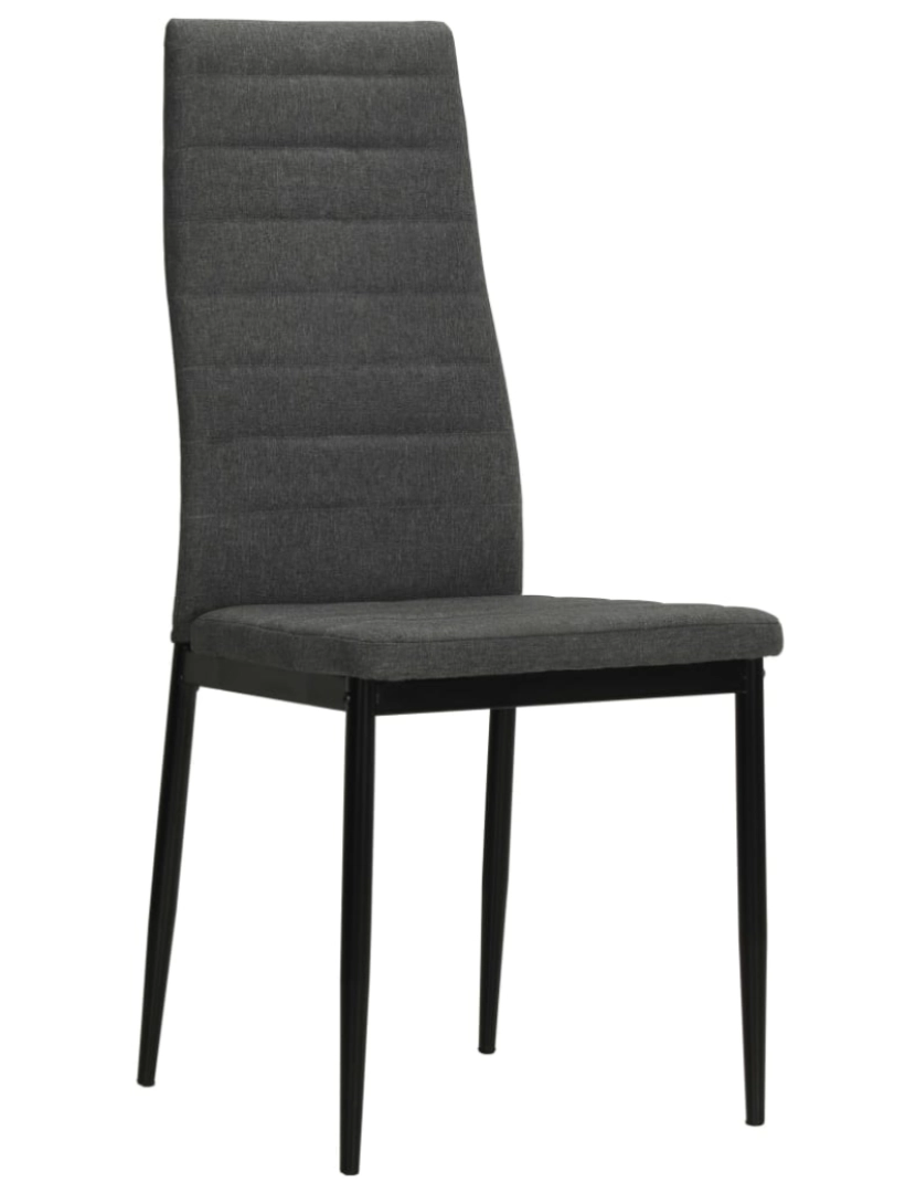 imagem de vidaXL Cadeiras de jantar 2 pcs tecido cinzento-escuro3
