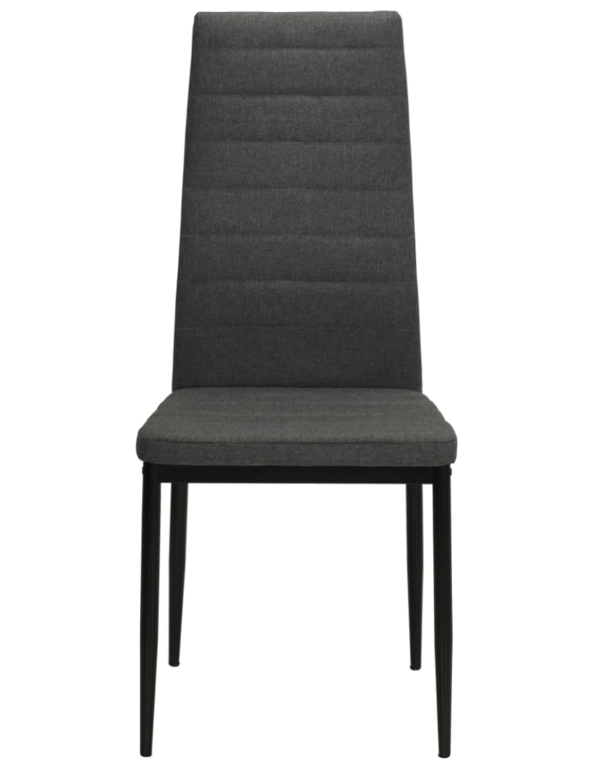 imagem de vidaXL Cadeiras de jantar 2 pcs tecido cinzento-escuro4