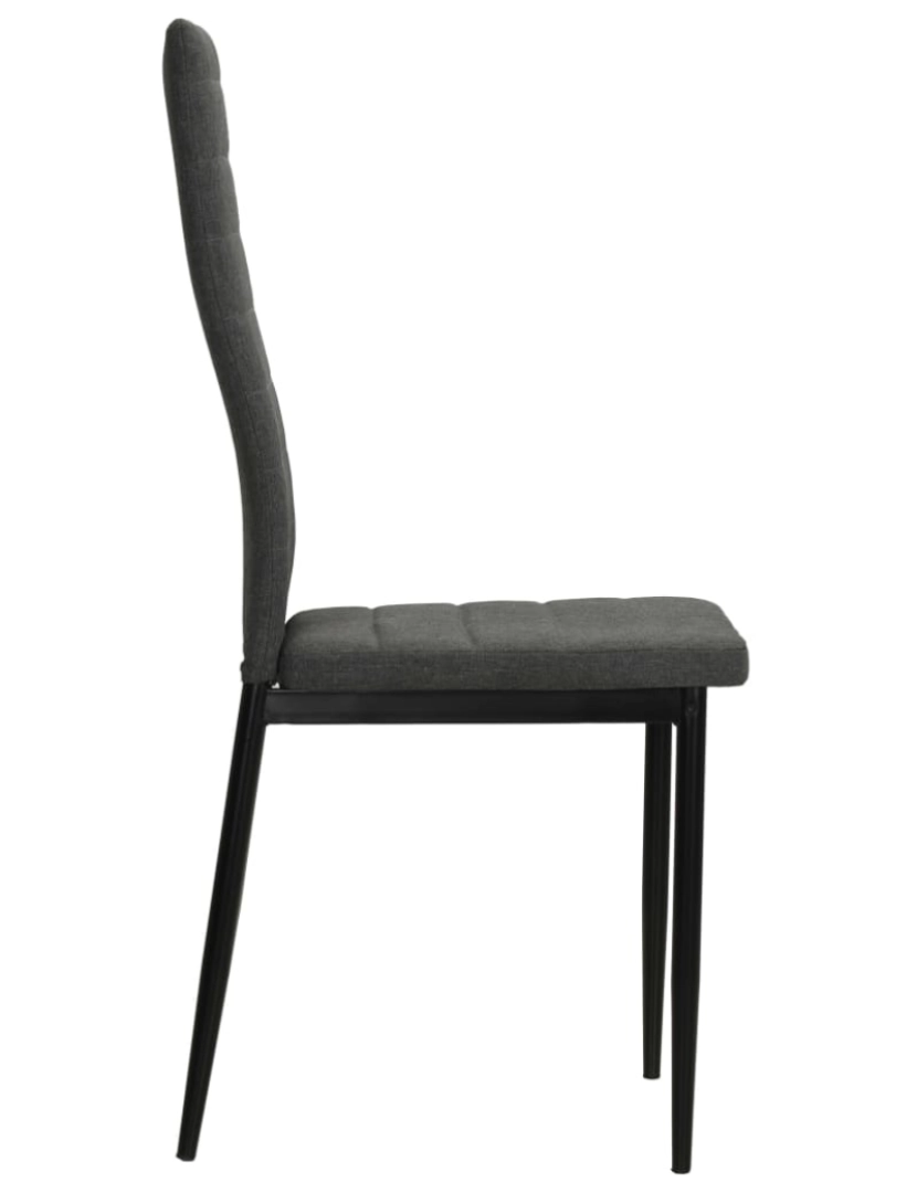 imagem de vidaXL Cadeiras de jantar 2 pcs tecido cinzento-escuro5