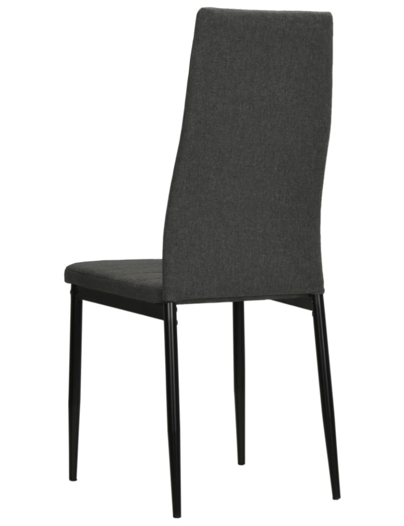imagem de vidaXL Cadeiras de jantar 2 pcs tecido cinzento-escuro6