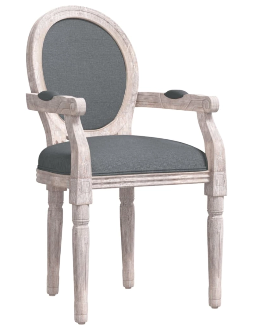 Vidaxl - vidaXL Cadeira de jantar 54x56x96,5 cm tecido cinzento-escuro