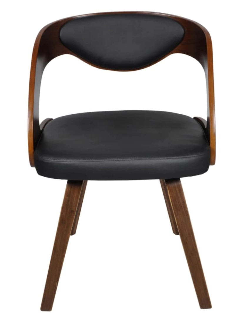 imagem de vidaXL Cadeiras de jantar 2 pcs couro artificial castanho4
