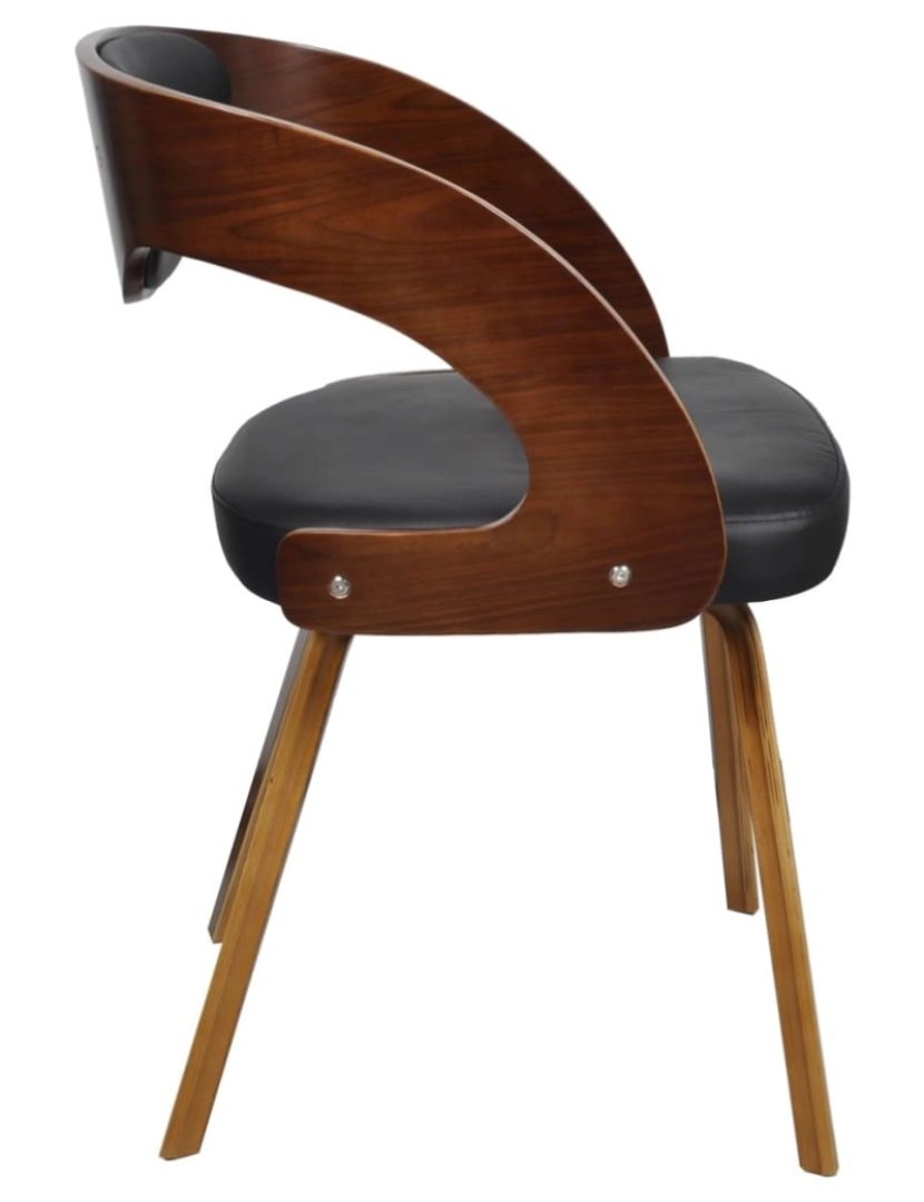 imagem de vidaXL Cadeiras de jantar 2 pcs couro artificial castanho5