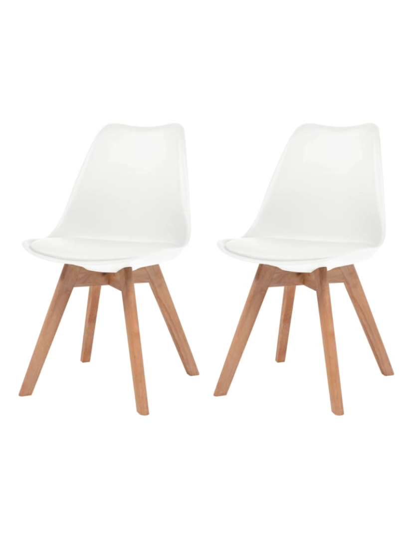 Vidaxl - vidaXL Cadeiras de jantar 2 pcs plástico branco