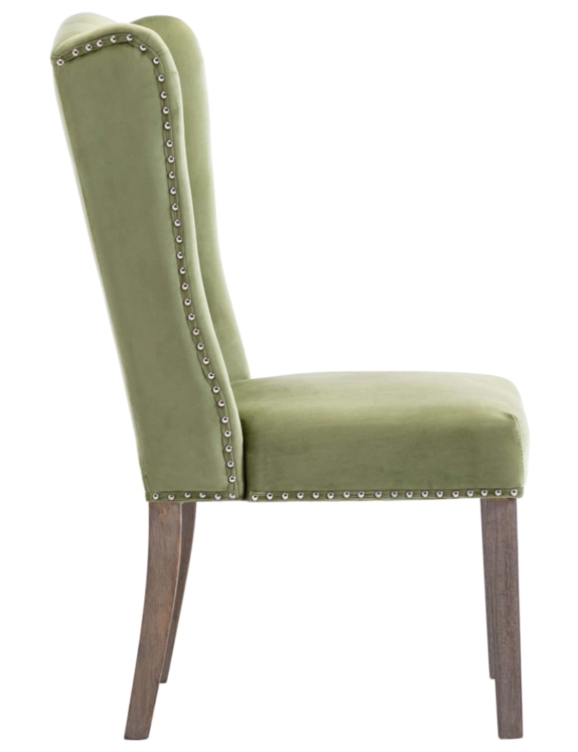 imagem de vidaXL Cadeira de jantar veludo verde-claro5