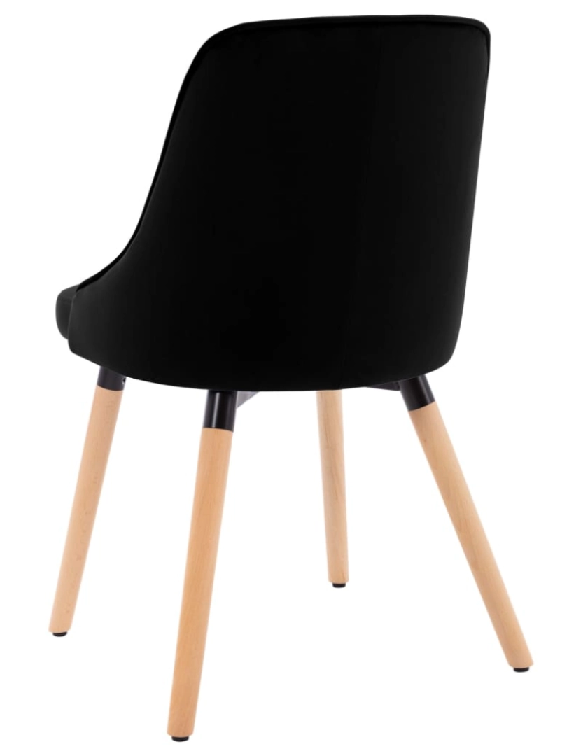 imagem de vidaXL Cadeiras de jantar 2 pcs veludo preto6