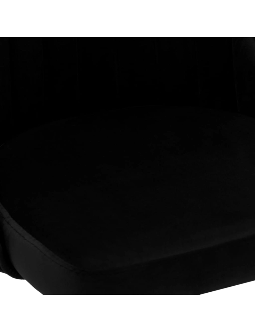 imagem de vidaXL Cadeiras de jantar 2 pcs veludo preto8