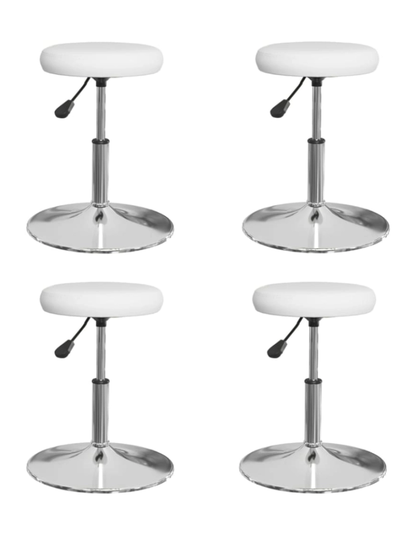 imagem de vidaXL Cadeiras de jantar 4 pcs couro artificial branco1