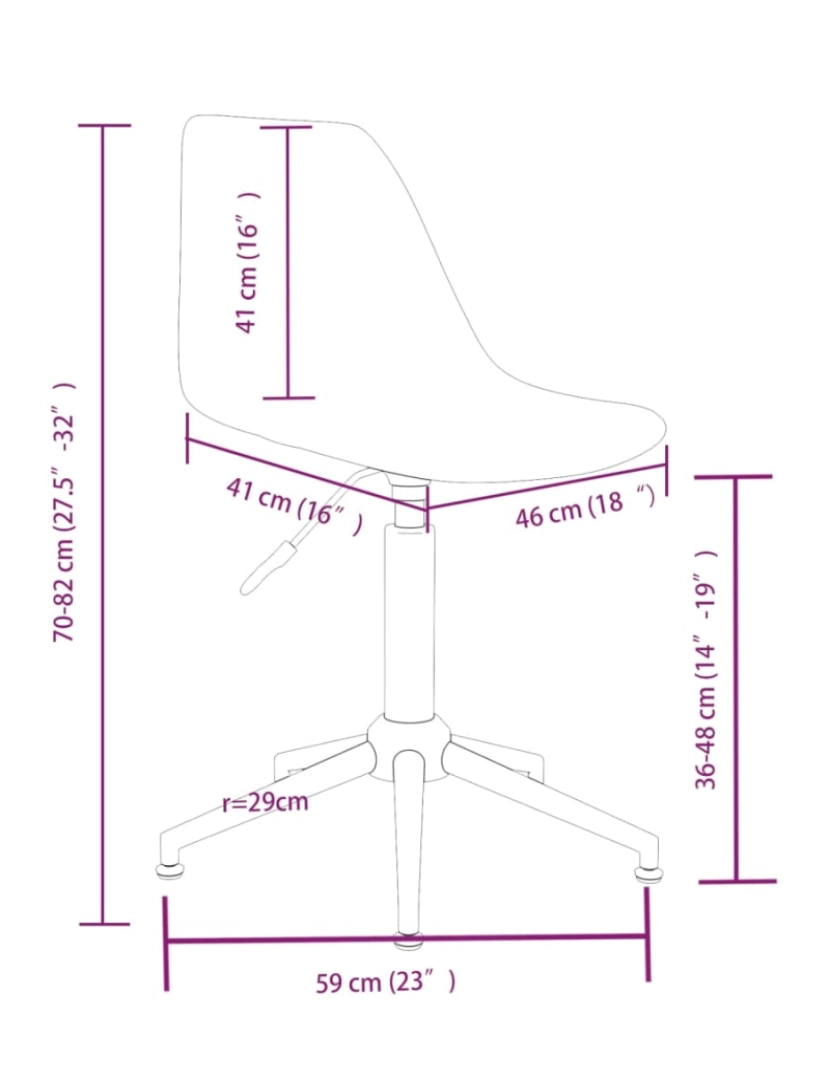 imagem de vidaXL Cadeiras de jantar giratórias 2 pcs PP cinzento-claro11