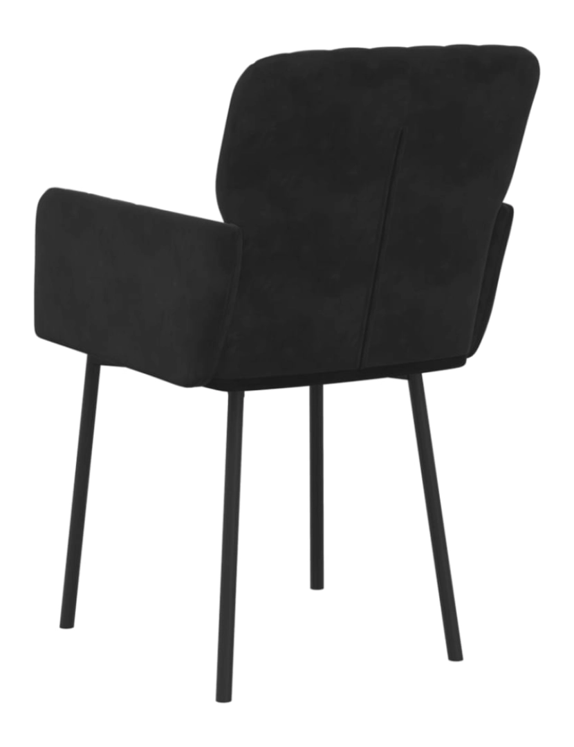 imagem de vidaXL Cadeiras de jantar 2 pcs veludo preto7