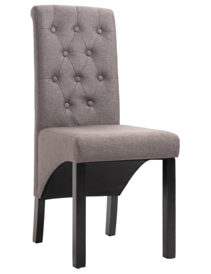 imagem de vidaXL Cadeiras de jantar 2 pcs tecido cinzento-acastanhado3