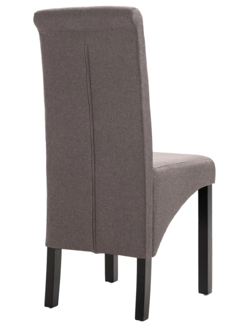 imagem de vidaXL Cadeiras de jantar 2 pcs tecido cinzento-acastanhado6