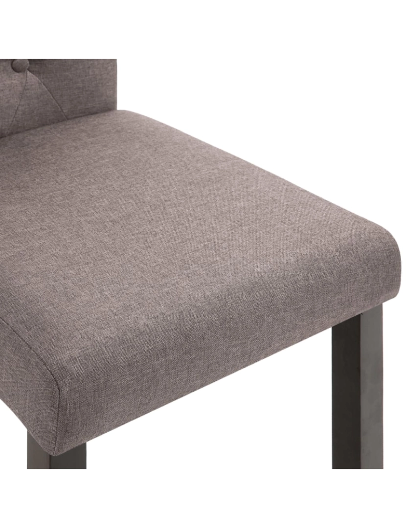 imagem de vidaXL Cadeiras de jantar 2 pcs tecido cinzento-acastanhado7