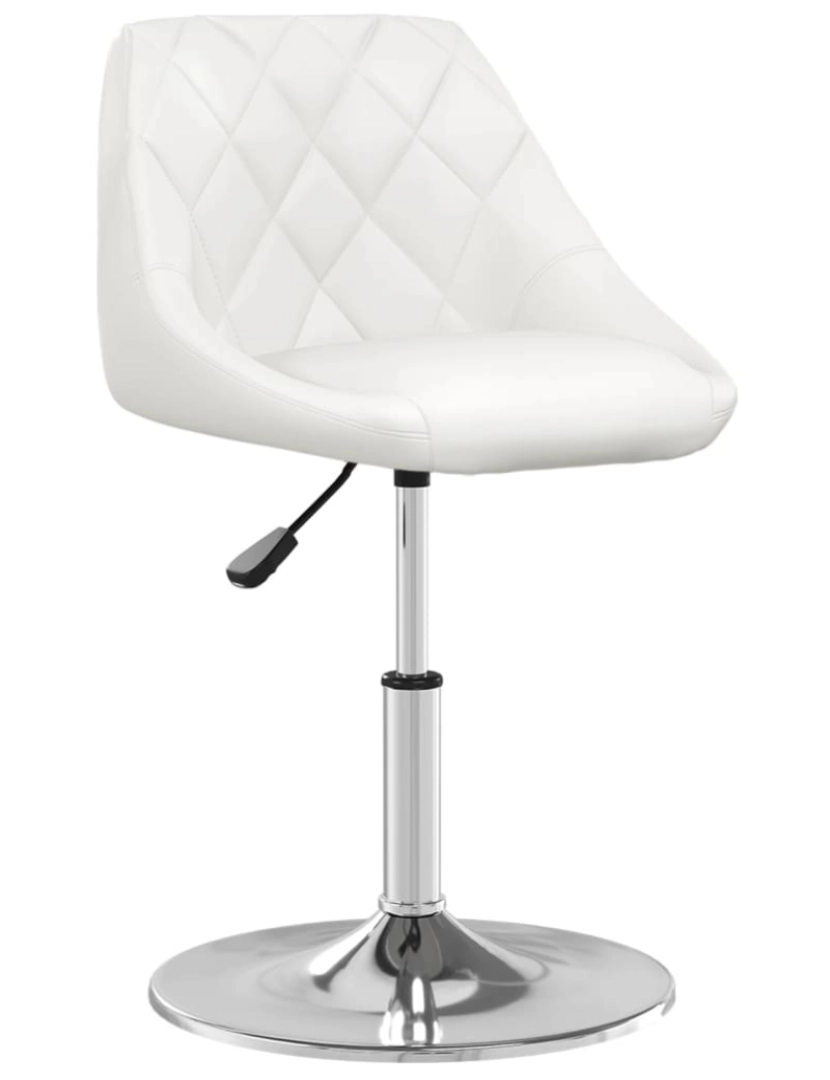imagem de vidaXL Cadeira de jantar couro artificial branco1