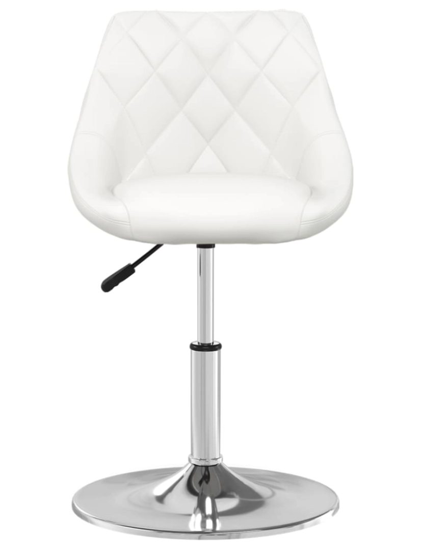 imagem de vidaXL Cadeira de jantar couro artificial branco4