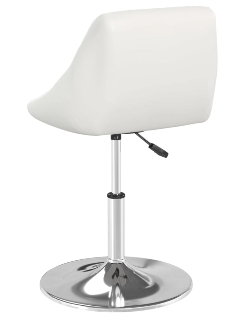 imagem de vidaXL Cadeira de jantar couro artificial branco5