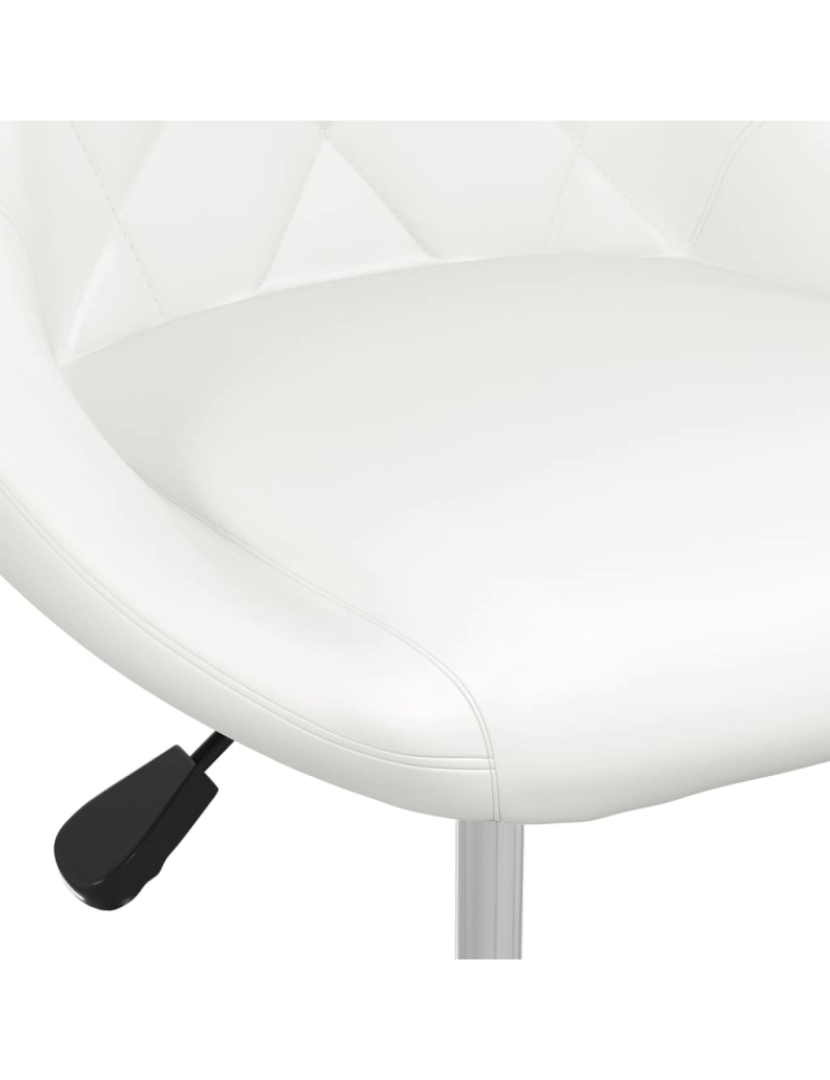 imagem de vidaXL Cadeira de jantar couro artificial branco7