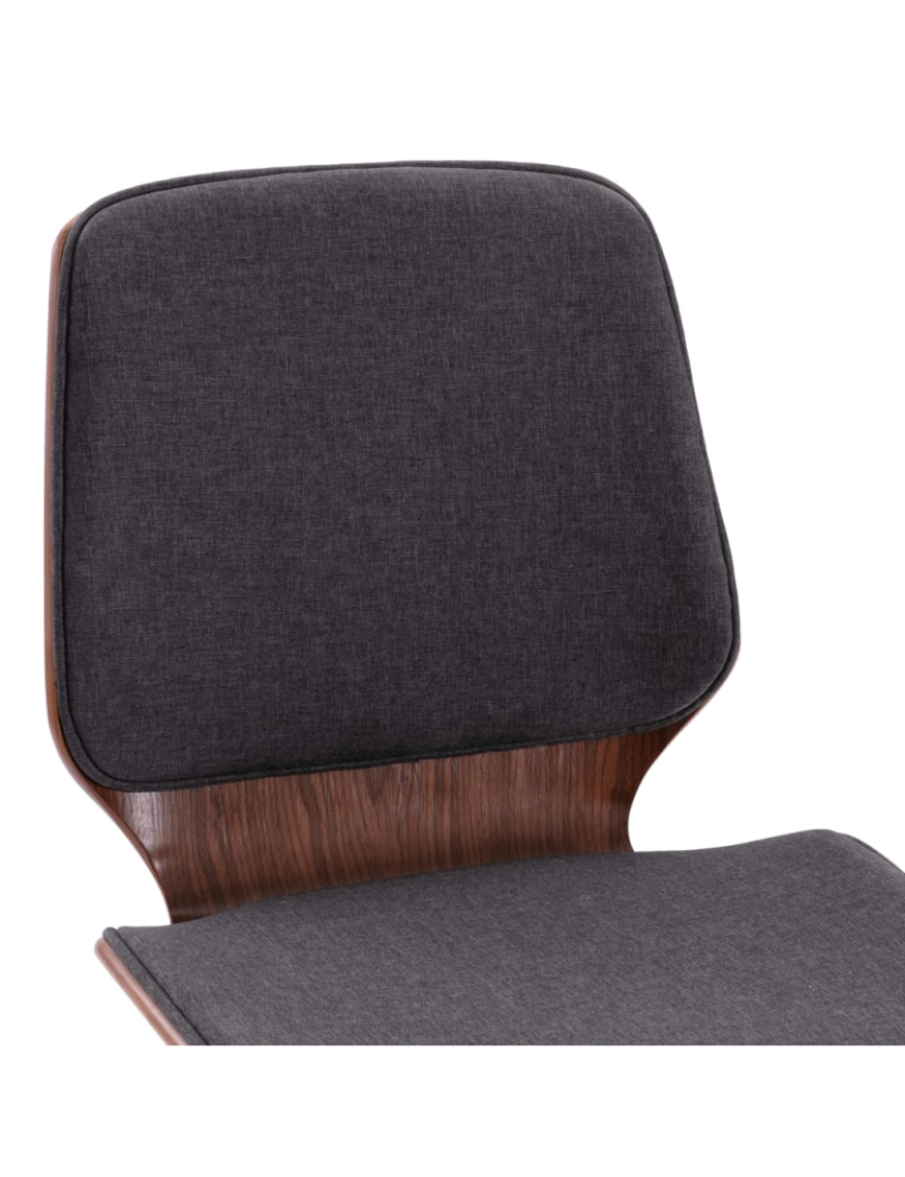 imagem de vidaXL Cadeiras de jantar 2 pcs tecido cinzento8