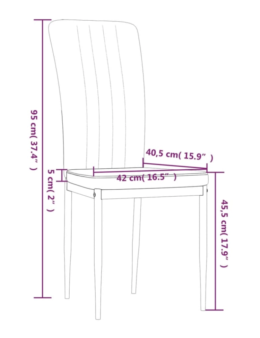 imagem de vidaXL Cadeiras de jantar 4 pcs veludo azul10