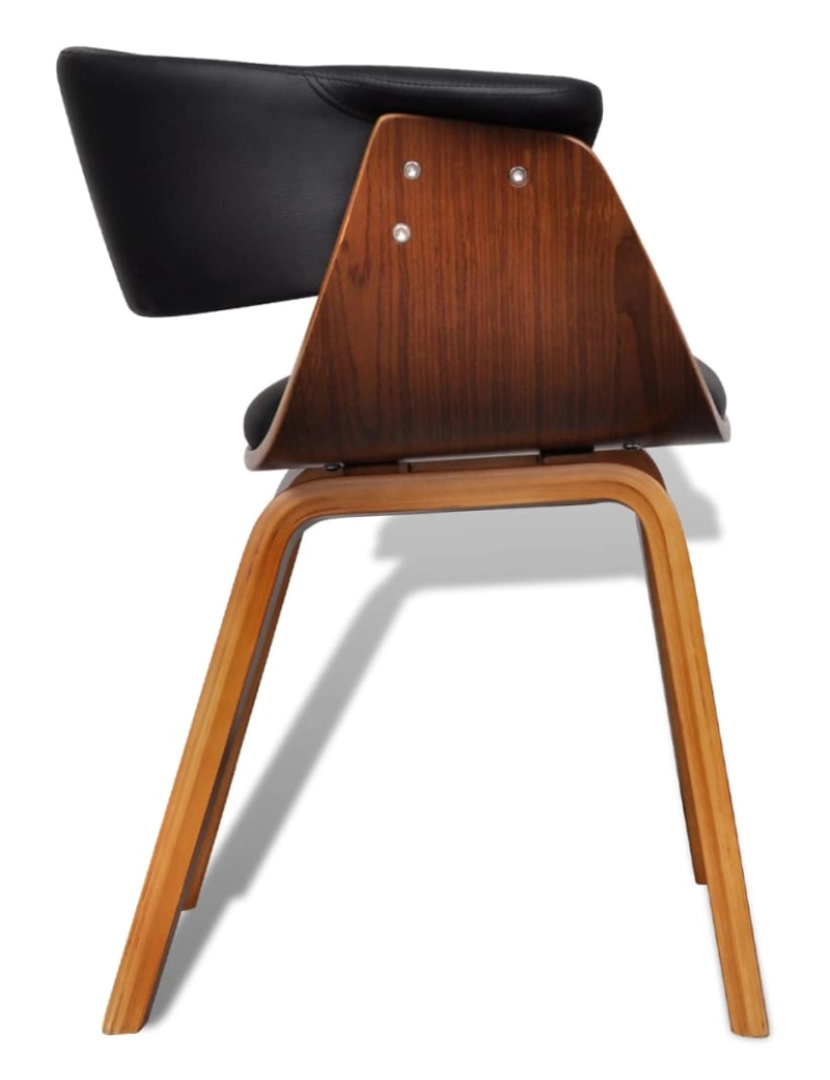 imagem de vidaXL Cadeiras de jantar 4 pcs madeira curvada e couro artificial7