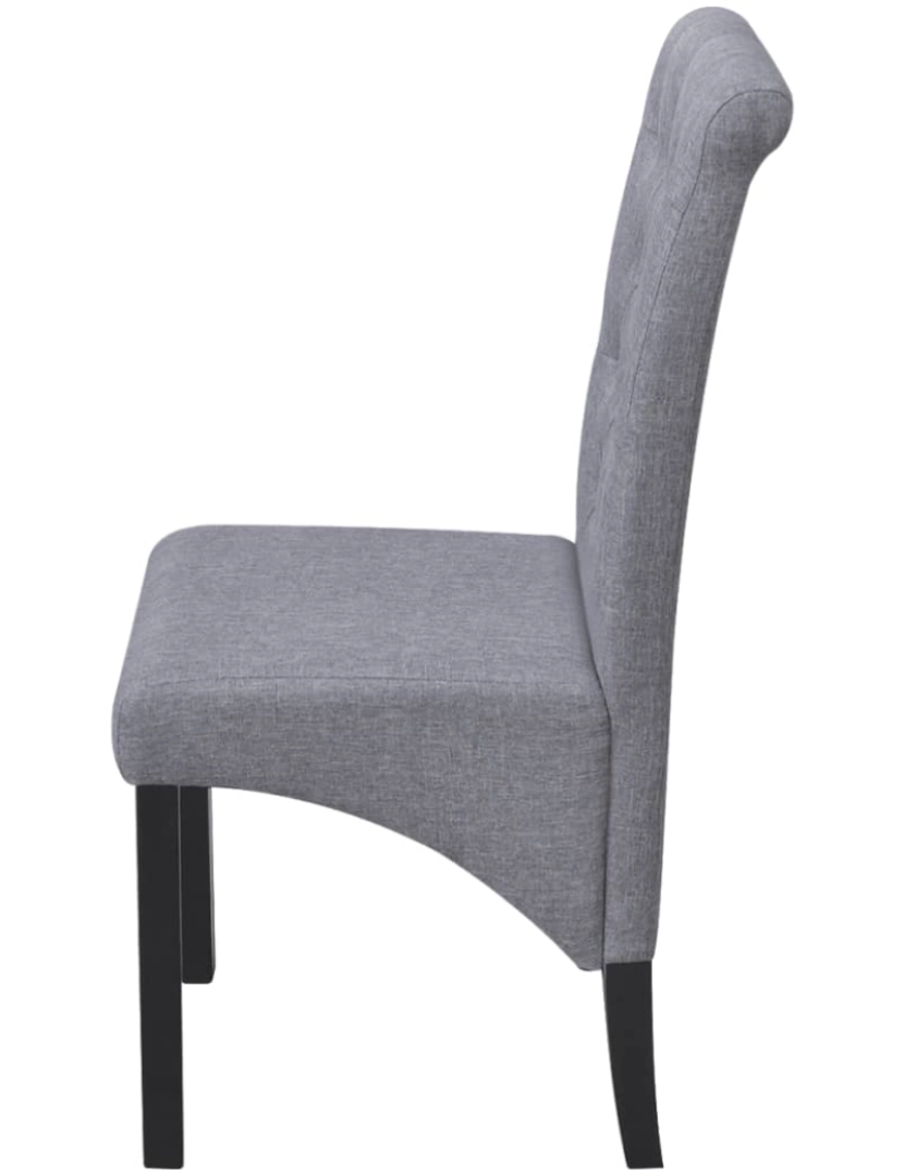 imagem de vidaXL Cadeiras de jantar 6 pcs tecido cinzento-claro5