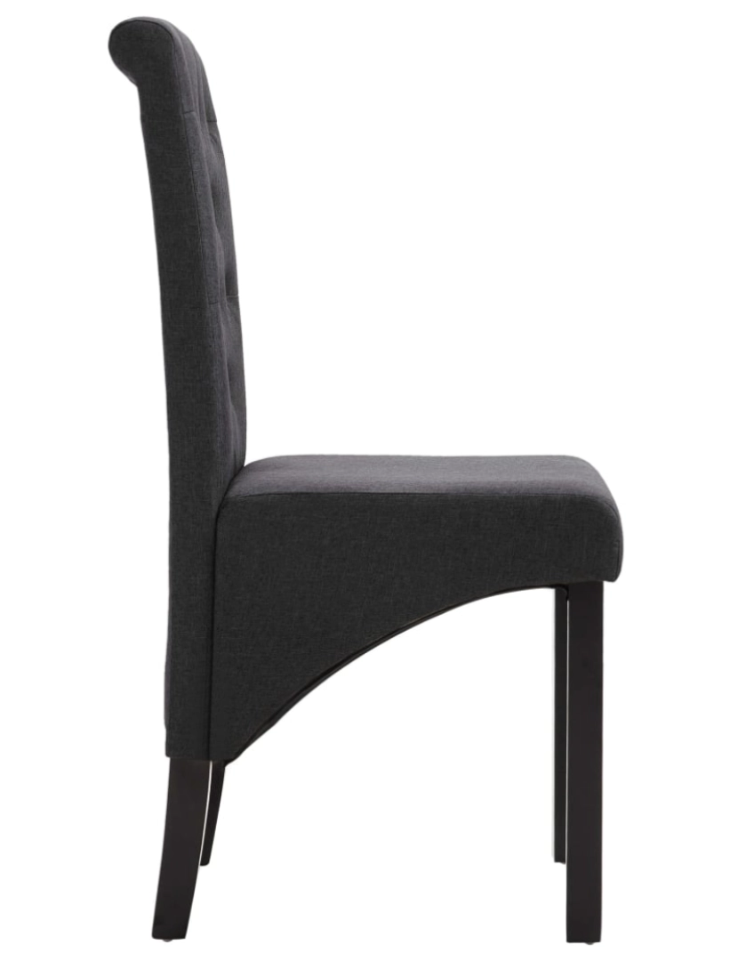 imagem de vidaXL Cadeiras de jantar 6 pcs tecido cinzento-escuro5