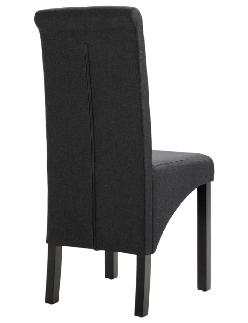imagem de vidaXL Cadeiras de jantar 6 pcs tecido cinzento-escuro6
