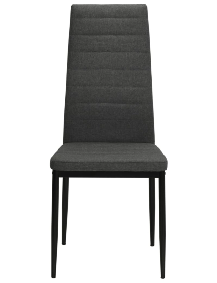 imagem de vidaXL Cadeiras de jantar 6 pcs tecido cinzento-escuro4