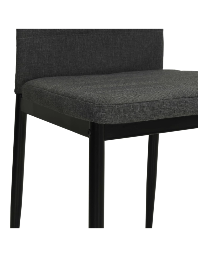 imagem de vidaXL Cadeiras de jantar 6 pcs tecido cinzento-escuro7
