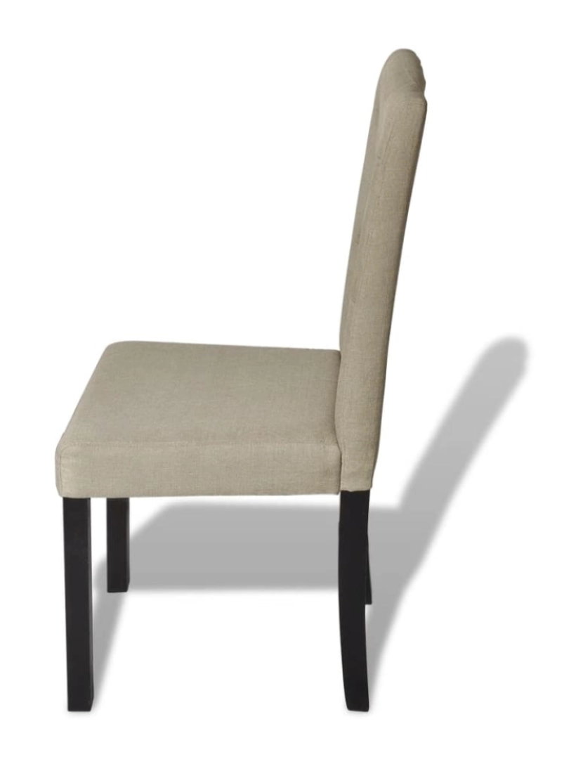 imagem de vidaXL Cadeiras de jantar 2 pcs tecido cor camel6